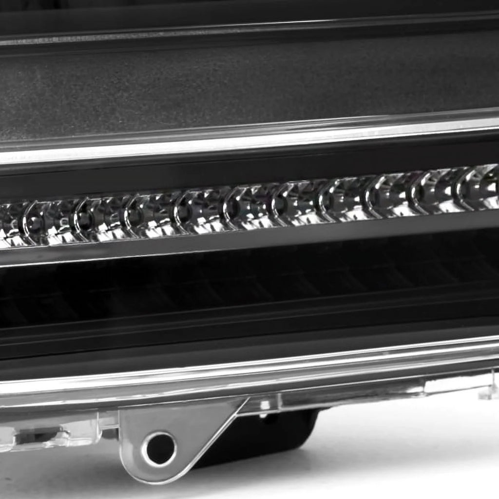 AKKON - For 2007 2008 2009 2010 2011 2012 Dodge Nitro Dual CCFL Halo Black Projector Full LED Turn Signal Headlights