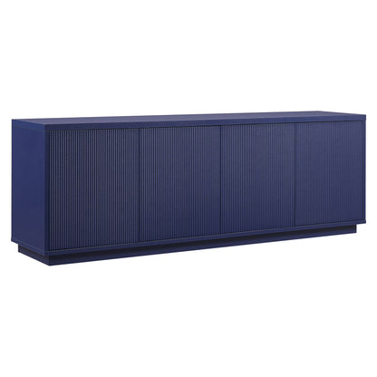 Evelyn&Zoe Hanson Rectangular TV Stand for TV's up to 75", Black Grain