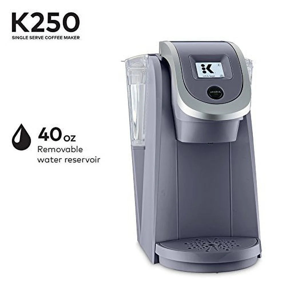 Keurig K250 Coffee Maker, Single Serve K-Cup Pod Coffee Brewer, With Strength Control, Plum Gray