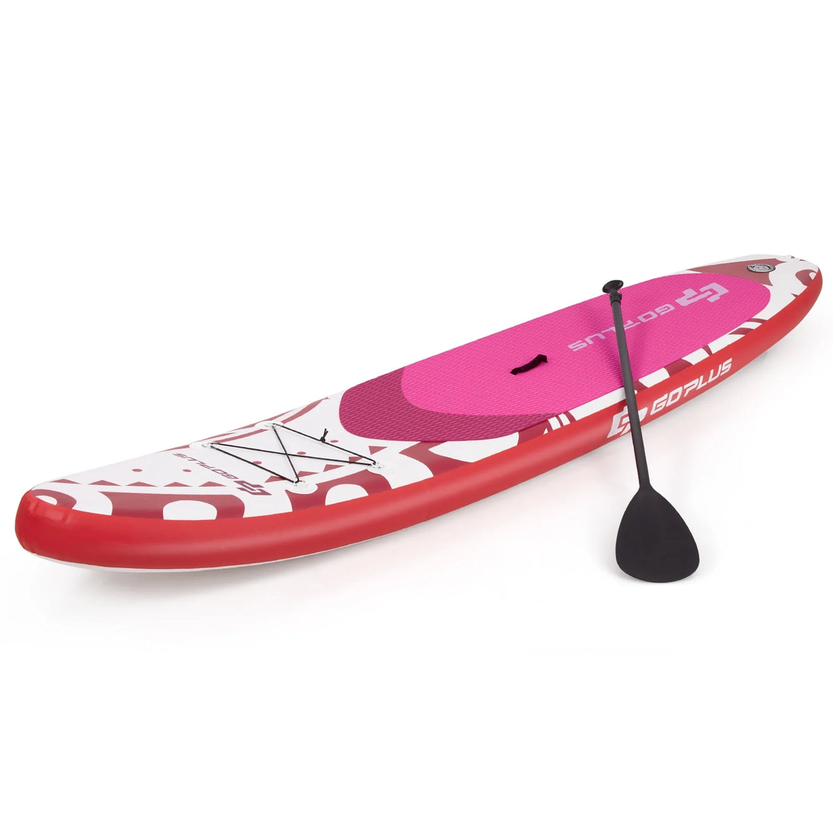 Goplus 10.5�?Inflatable Stand Up Paddle Board SUP W/Carrying Bag Aluminum Paddle Pink