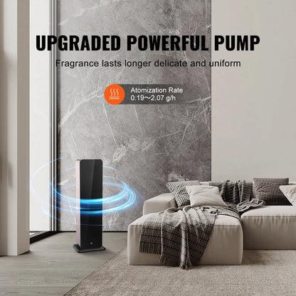 KFFKFF Scent Air Machine, 900ml Bluetooth Smart Floor Standing Aromatherapy Machine, 3000sq.ft Waterless Essential Oil Scent Air Diffuser for Large Room Office