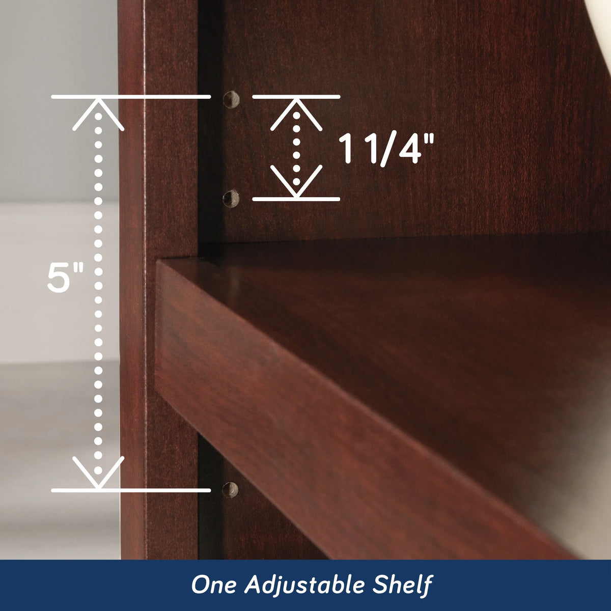 Sauder Select 2 Shelf Bookcase, Washington Cherry Finish