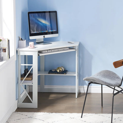 Brown Triangle Corner Desk, Office/Computer/Writing Desk for Student Apartments