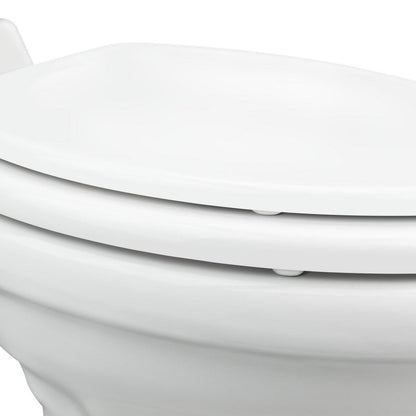 Dometic 320 RV Toilet | White | 302320081 | Standard Height | Gravity Toilet | Elongated Ceramic Bowl | Flush with Foot Pedal | For RVs. Trailers. and Outdoor Campers