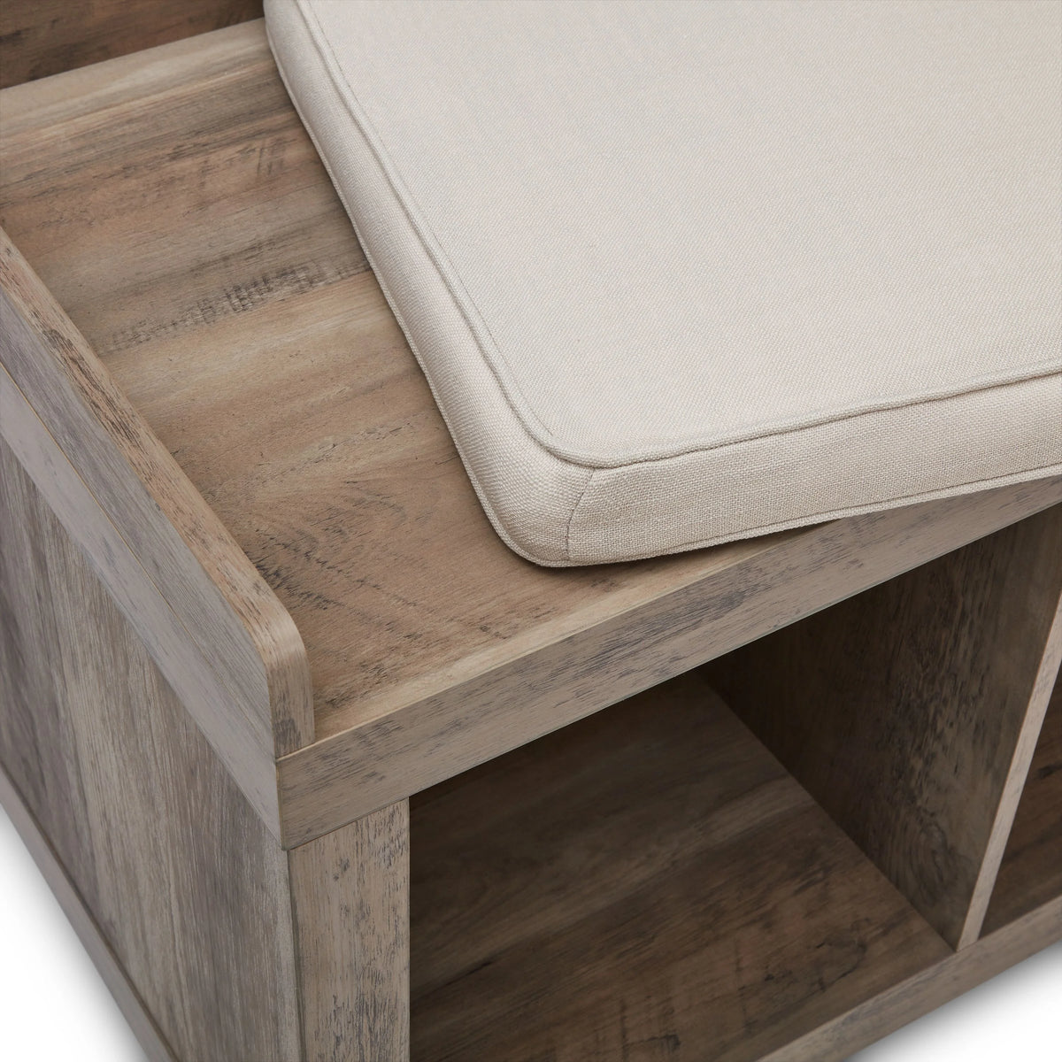 Better Homes & Gardens 4-Cube Shoe Storage 58.39" Bench, Weathered