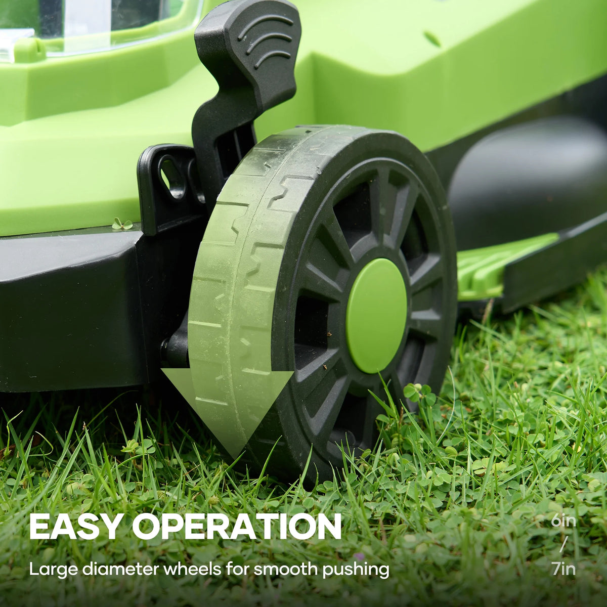 GASKY 20V 13" Cordless Lawn Mower, Electric Grass Cutter with Brushless Motor,4.0Ah Battery & Charger Included,5 Height Adjustment,Green