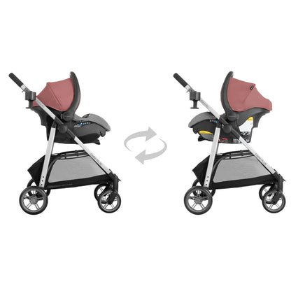 Evenflo Omni Plus Modular Travel System with LiteMax Sport Infant Car Seat, Mylar Gray, Unisex