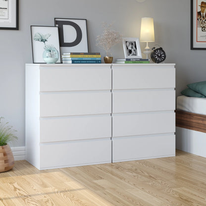 Homfa 5 Drawer White Dresser, Modern Storage Cabinet for Bedroom,Tall Chest of Drawers for Living Room
