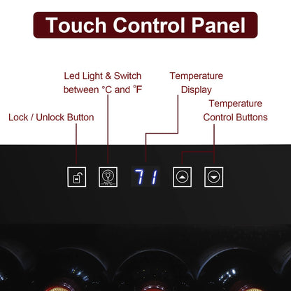 Ktaxon 18 Bottle Compressor Wine Cooler Freestanding Wine Fridge, Fast Cooling, Low Noise