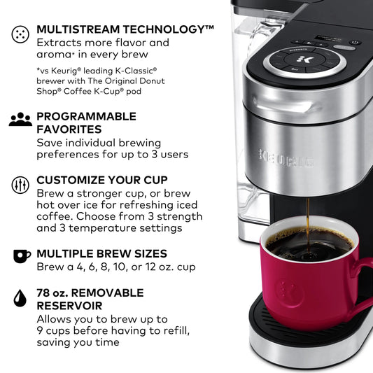 Keurig K-Supreme Plus Steel Single-Serve K-Cup Pod Coffee Maker