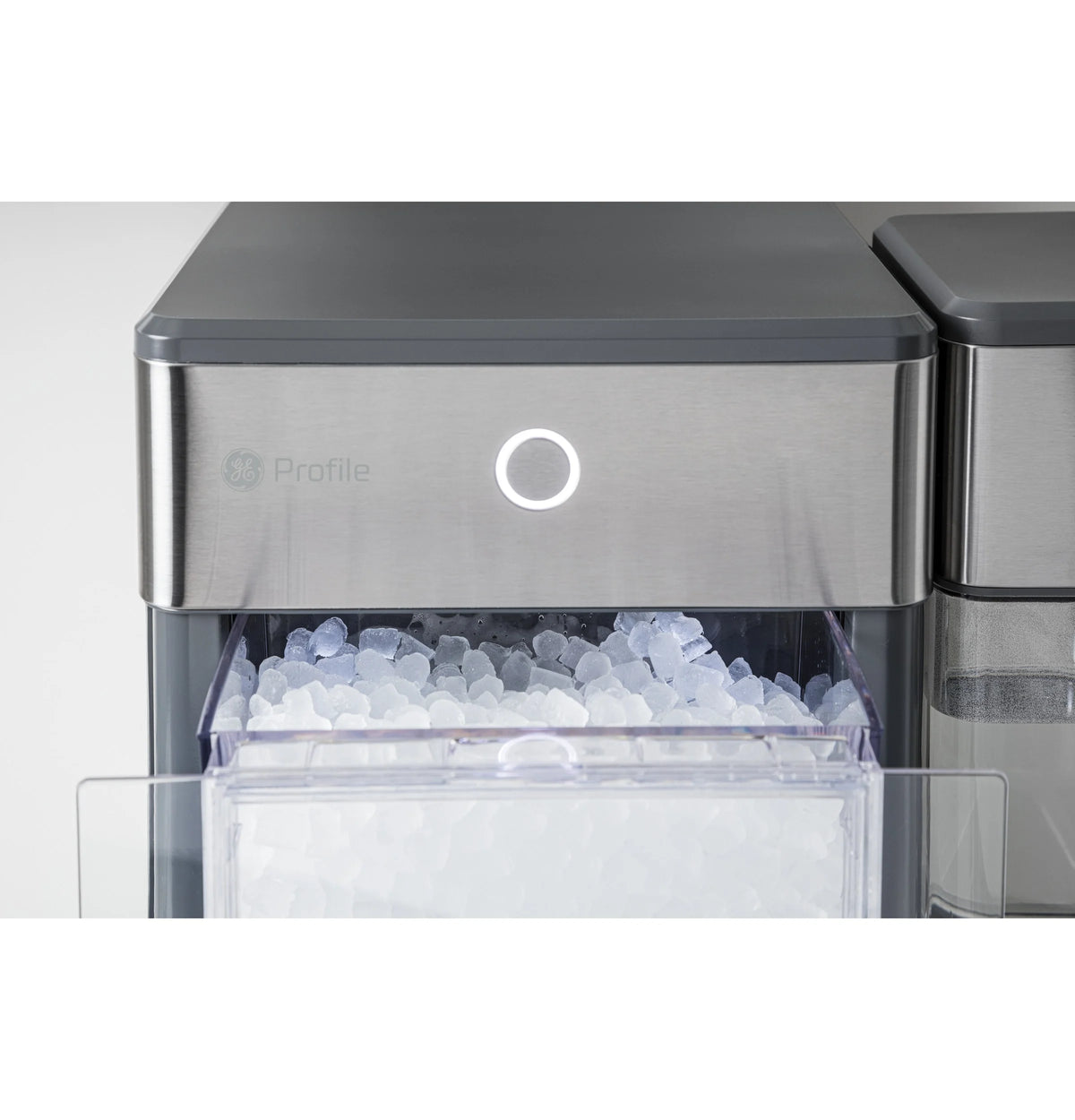GE Profile? Opal? Nugget Ice Maker + Side Tank, Countertop Icemaker, Stainless Steel, 33lbs Daily Ice Production