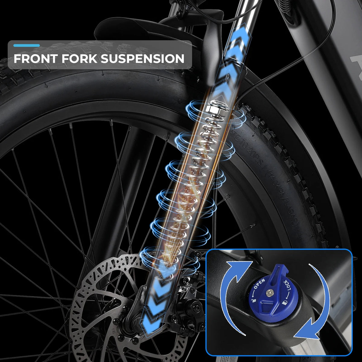 ANCHEER Electric Bike for Adults Peak 1000W Electric Bicycle 48V 15AH Battery Electric Bike 26" x 4.0" Fat Tire Mountain 28MPH 7 Speed Gears Electric Bike, Rear Rack,UL2849