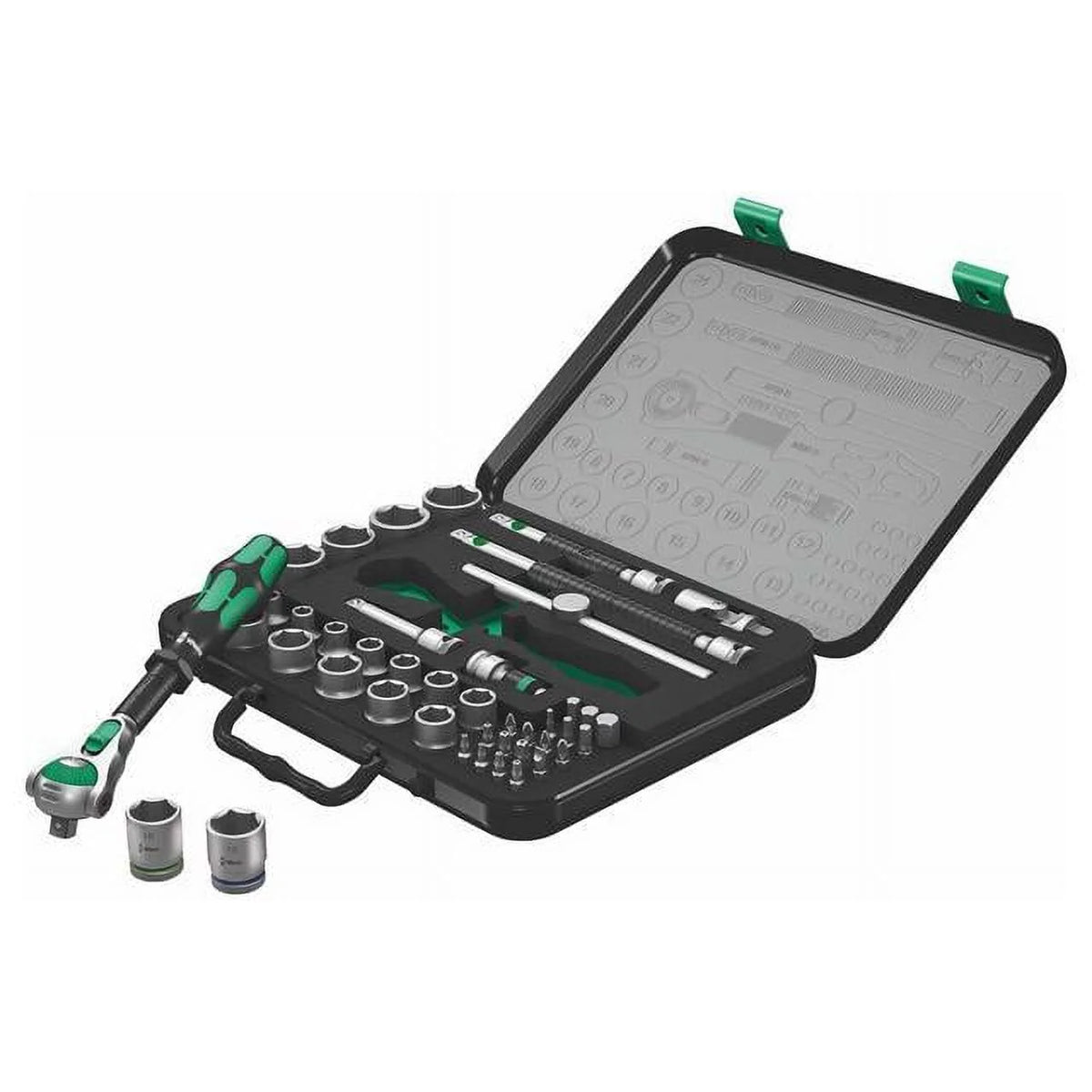 Wera Zyklop Metric 1/4�� & 1/2" Drive Speed Ratchet Socket/Bit Set (43-Piece Set)