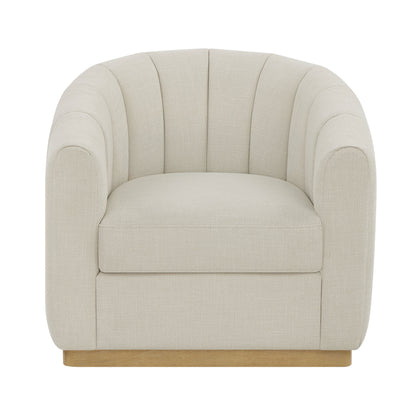 Better Homes & Gardens Lillian Accent Swivel Chair, Cream Linen