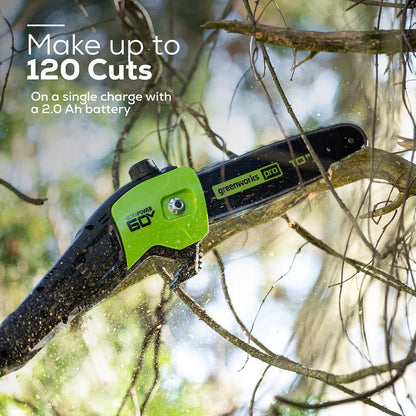 Greenworks 60V 10" Cordless Battery Pole Saw (Tool Only)