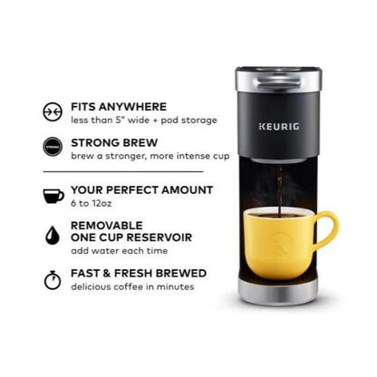 Keurig K-Mini Plus Single Serve Coffee Maker with K-Cup Pod (Black)