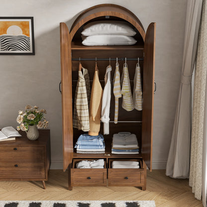 Armoire Wardrobe Closet, Bedroom Armoire with Drawers, Wood Wardrobe Storage Cabinets