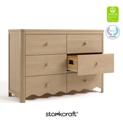 Storkcraft Casablanca 6 Drawer Nursery Dresser, Sage