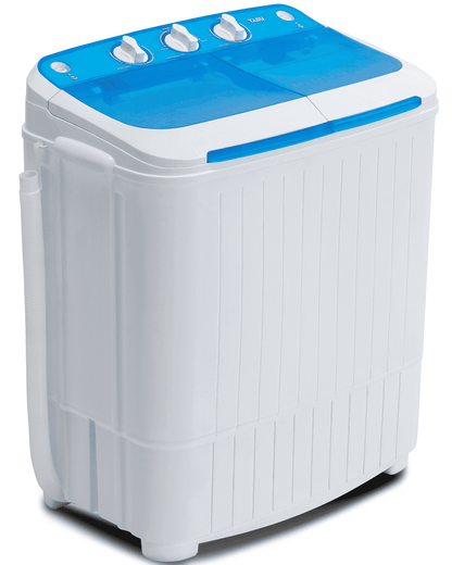 TABU 16.5lbs Portable Washing Machine,Electric Twin Tub Wash&Spin Combo,Semi-Automatic Washer,Gray