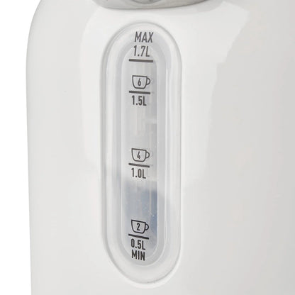 Haden Dorset 1.7 Liter Electric Water Kettle with Base, Putty & Chrome