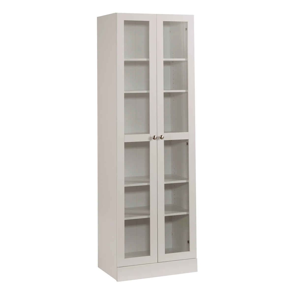 Mainstays Glass Door Storage Bookcase, Black Finish