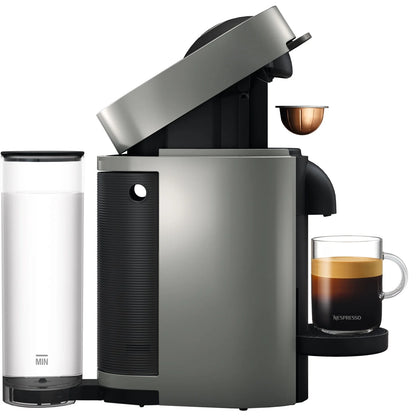 Nespresso New Vertuo Plus Coffee and Espresso Machine by De'Longhi with Aerocinno, Gray, Single-Serve Brewers