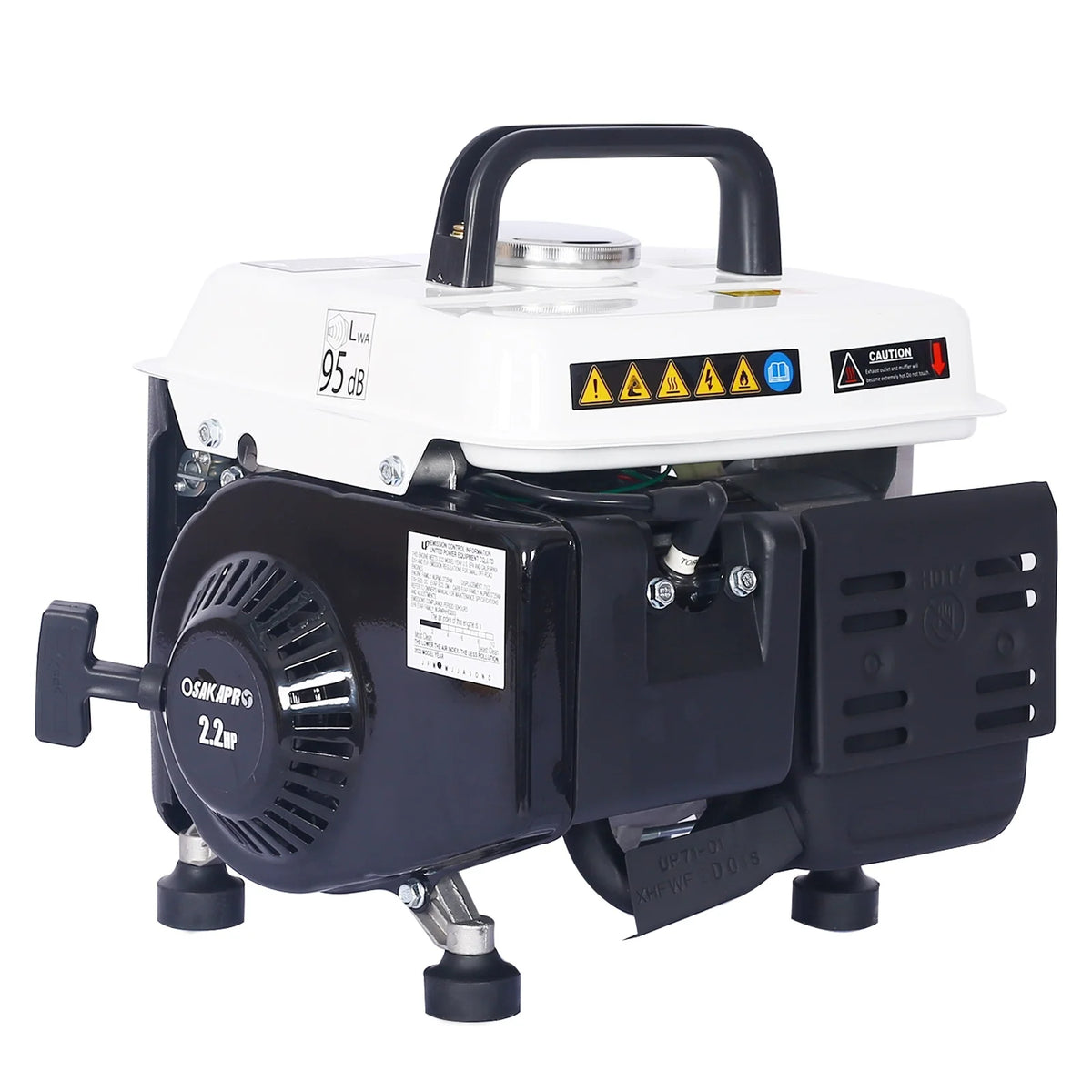 Portable Gas Powered Generator, 900W Peak, 800W Rated, Low Noise, Lightweight, EPA Compliant for Home, Camping, and Outdoor Use