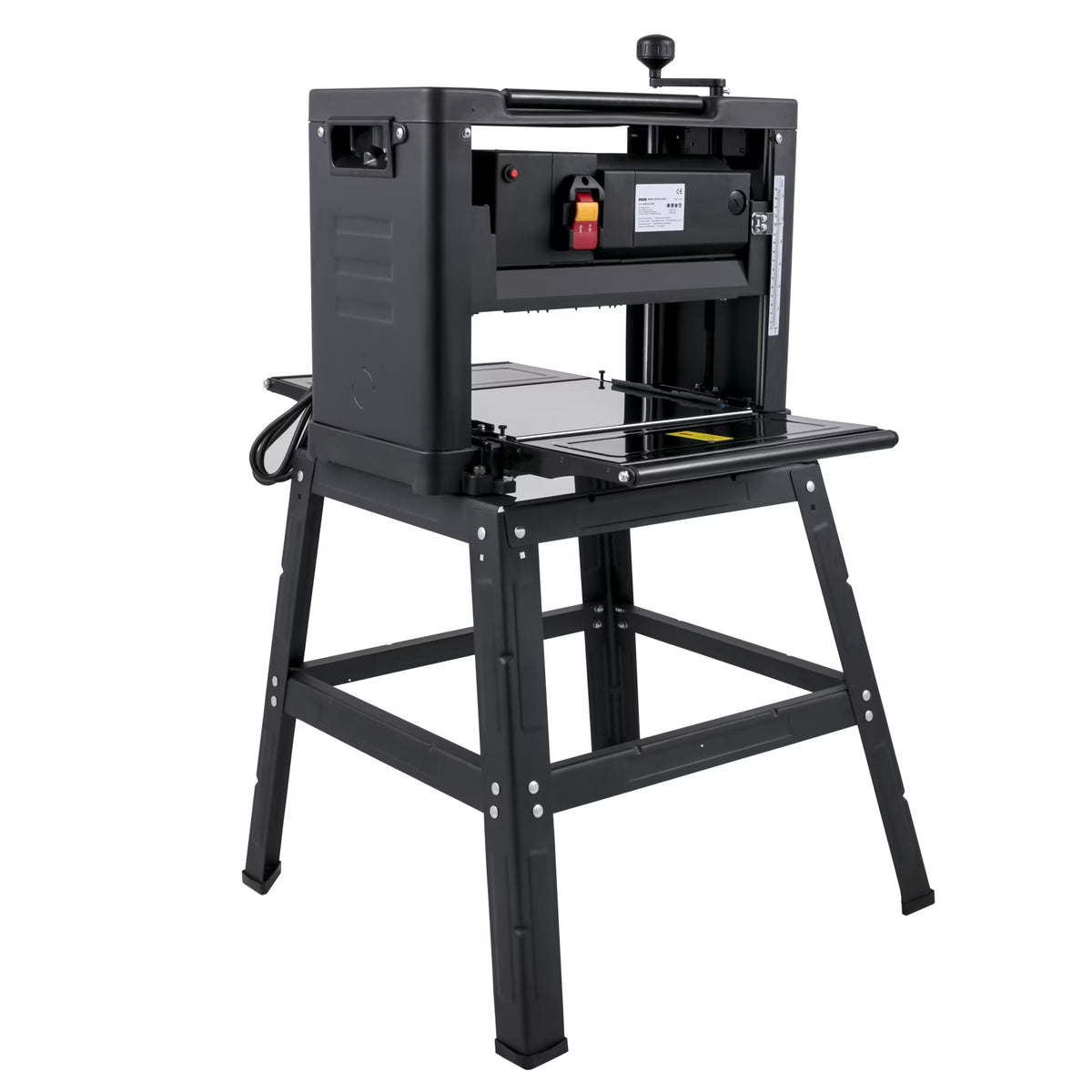 VEVORbrand 12.5" Thickness with detachable stand, Foldable Wood Planer 1500W Thickness Woodworking 315"/min Feed Rate Double Cutter Benchtop Thickness Planer with Dust Exhaust Interface Stand