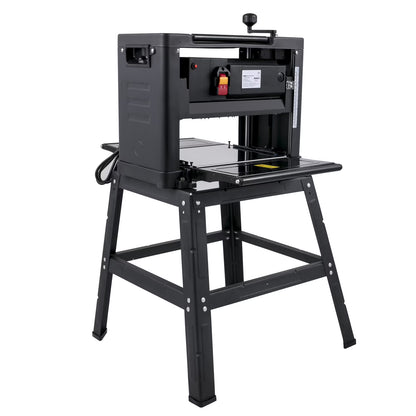 VEVORbrand 12.5" Thickness with detachable stand, Foldable Wood Planer 1500W Thickness Woodworking 315"/min Feed Rate Double Cutter Benchtop Thickness Planer with Dust Exhaust Interface Stand
