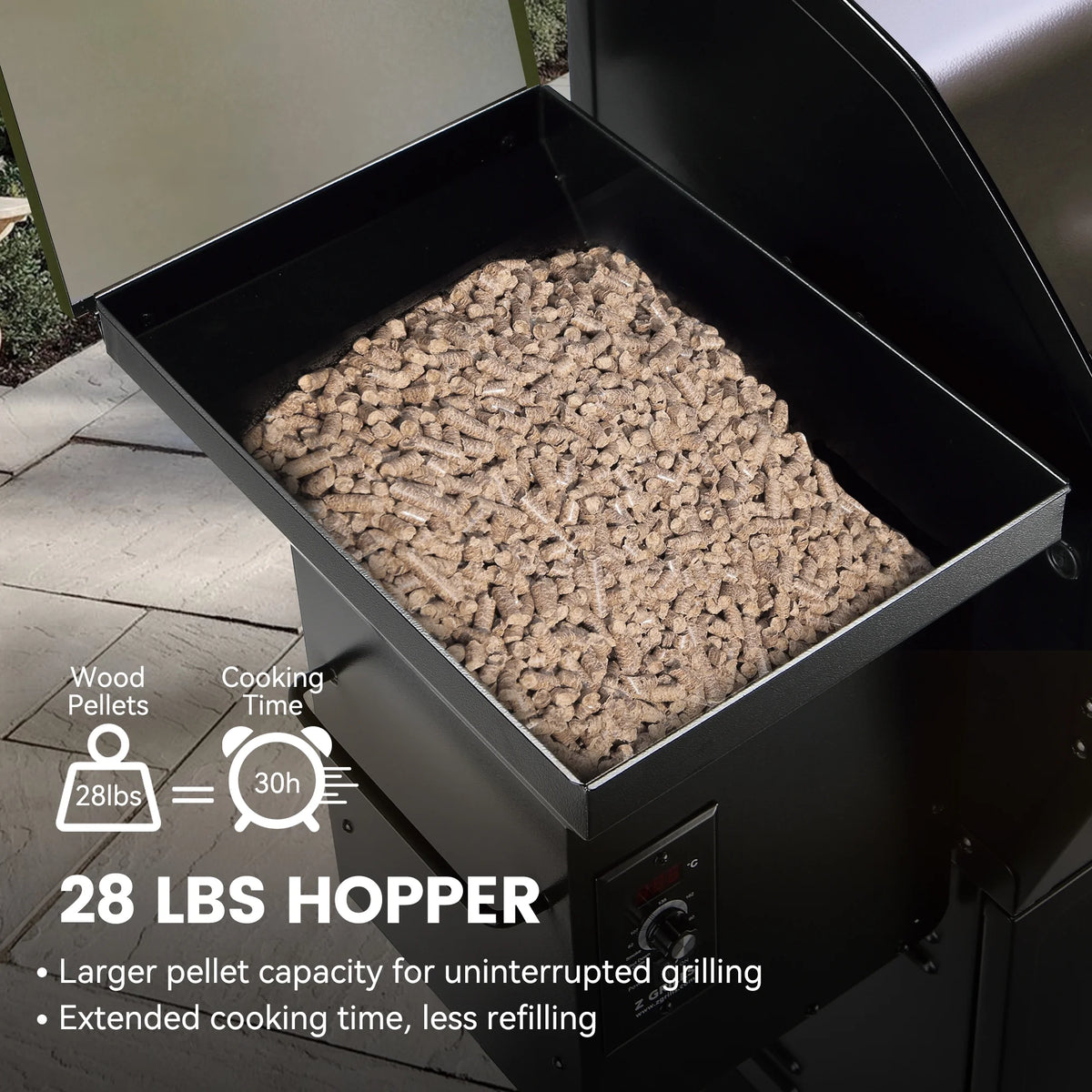 Z GRILLS Grill Elite ZPG-550B4 549 sq.in Wood Pellet Grill & Smoker, Latest PID 3.0 Controller, 2 Meat Probes, Auto Temperature Control, 8 in 1 BBQ- Bronze