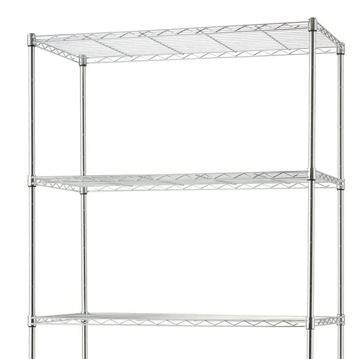 TRINITY BASICS EcoStorage 5 Tier Adjustable Wire Shelving w/ Wheels, Chrome