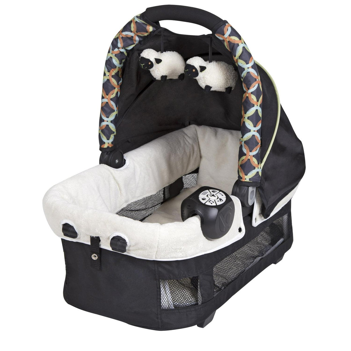 Baby Trend Twins Nursery Center Playard with Travel Bag - Circle Tech Multi-Color Black