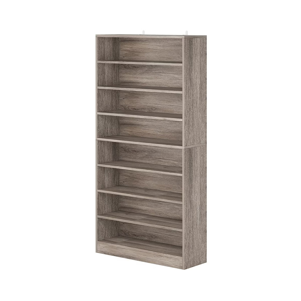 Hommoo Modern Wood Freestanding Shoe Cabinet, 8 Tiers 40-45 Pairs Shoe Storage Rack Organizer for Entryway, Gray