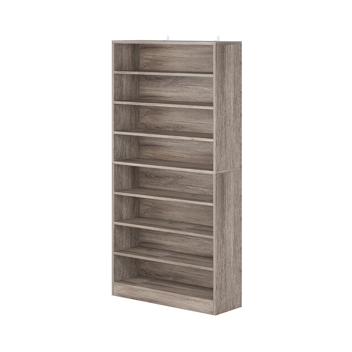 Hommoo Modern Wood Freestanding Shoe Cabinet, 8 Tiers 40-45 Pairs Shoe Storage Rack Organizer for Entryway, Gray