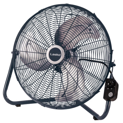 Lasko Max Performance 20" High Velocity Floor Fan, Wall Mount Option, Gray, H20610
