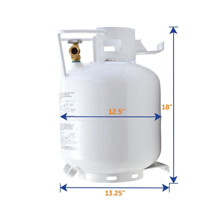 NEW 20 lb Horizontal Propane Tank Refillable Cylinder with OPD Valve and Gauge