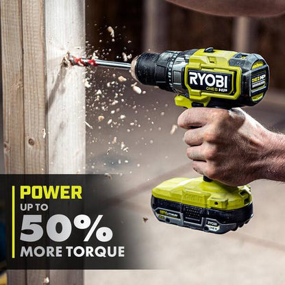 ONE+ HP 18V Brushless Cordless 2-Tool Combo Kit with Drill/Driver, Impact Wrench, Batteries, Charger, and Bag