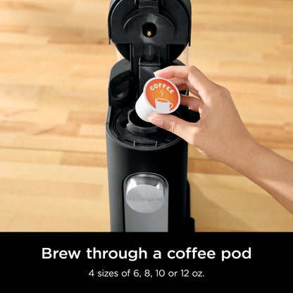 Ninja Pods & Grounds Single-Serve Coffee Brewer, Steam Grey