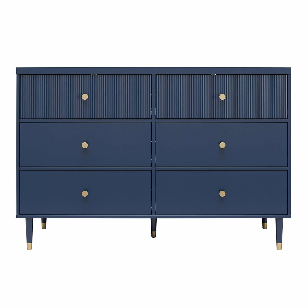CosmoLiving by Cosmopolitan Elizabeth 6-Drawer Dresser, Navy