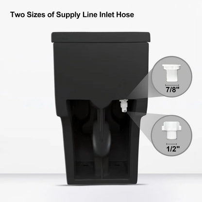 HOROW Compact One Piece Toilet with Comfort Seat ADA Height 17.3" Elongated Dual Flush 0.8/1.28 GPF