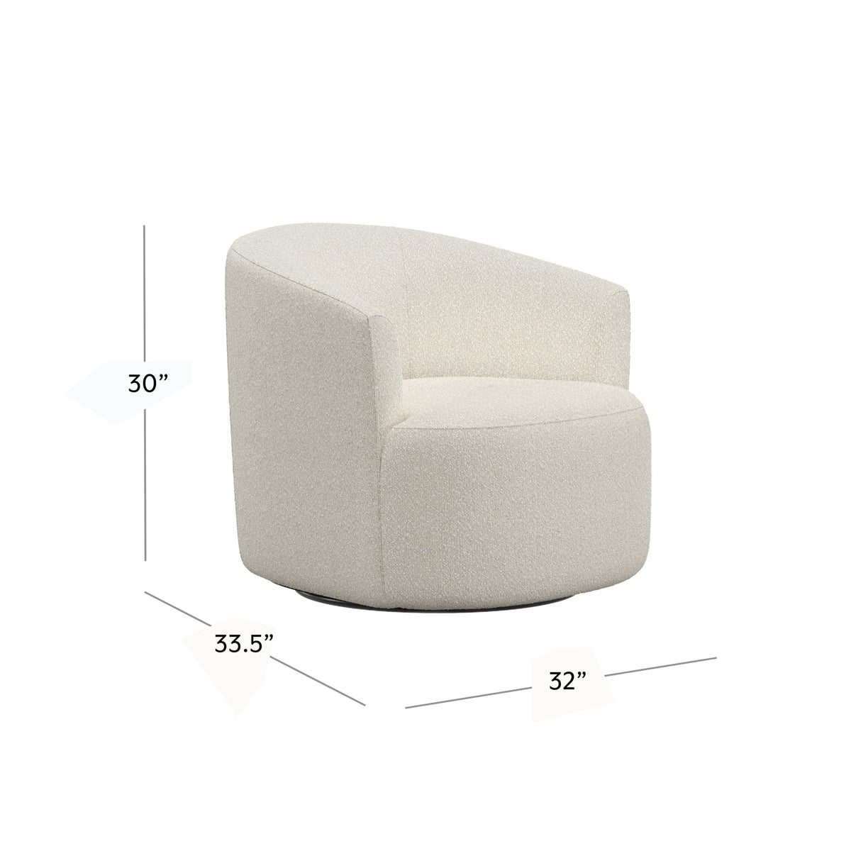 Mainstays Boucle Swivel Accent Chair, Taupe