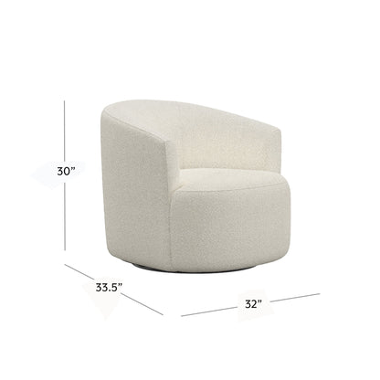 Mainstays Boucle Swivel Accent Chair, Taupe