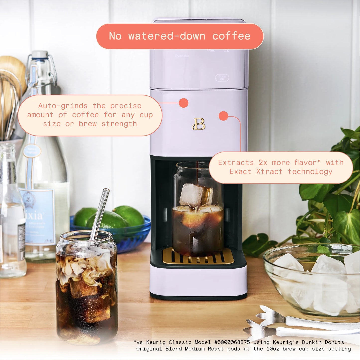 Beautiful Perfect Grind�?Programmable Single Serve Coffee Maker, White Icing by Drew Barrymore