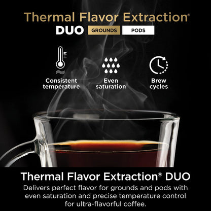 Ninja Drip Coffee Maker With K Cup Combo, DualBrew Pro Specialty Coffee System, Coffee Machine Compatible with K-Cup Pods, 12 Cup Single Serve Coffee Makers with Paper Filter, CFP301 Frother? F