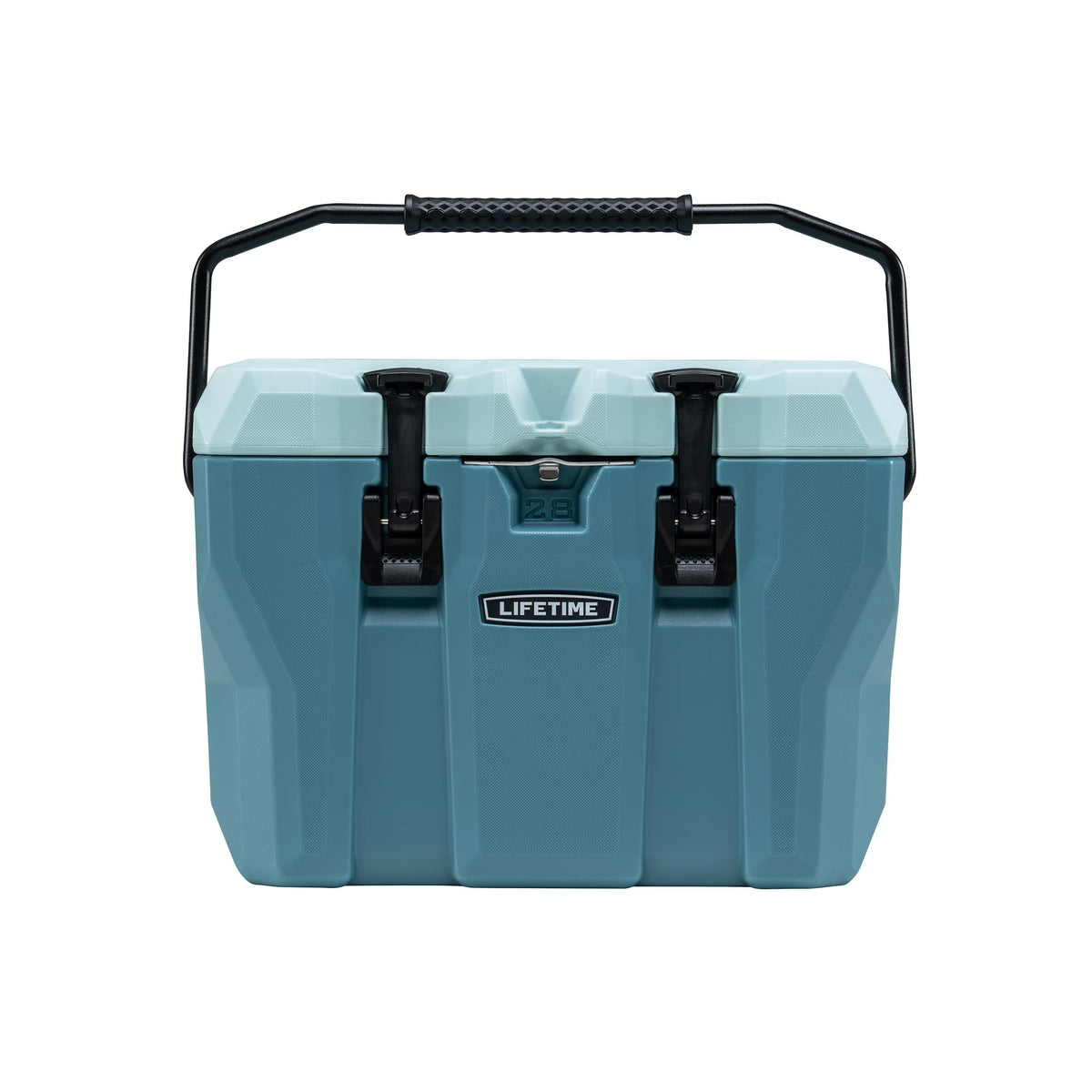 Lifetime 28 qt Bear-Resistant Camping Cooler, Premium High Performance, Ice Retention, Hard Cooler, 20 Can Capacity, Boulder Gray (91289)