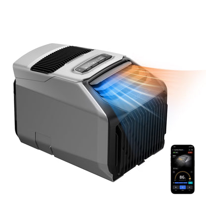 EF EcoFlow WAVE 3 Portable Air Conditioner, 1800W/6100 BTU Cooling and 2000W/6800 BTU Heating, 1000W Fast Charging in 75 mins, 8H Wireless Running, APP Control, for Camping, Vanlife, RVs