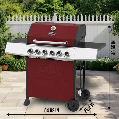 Expert Grill 5 Burner Propane Gas Grill with Side Burner