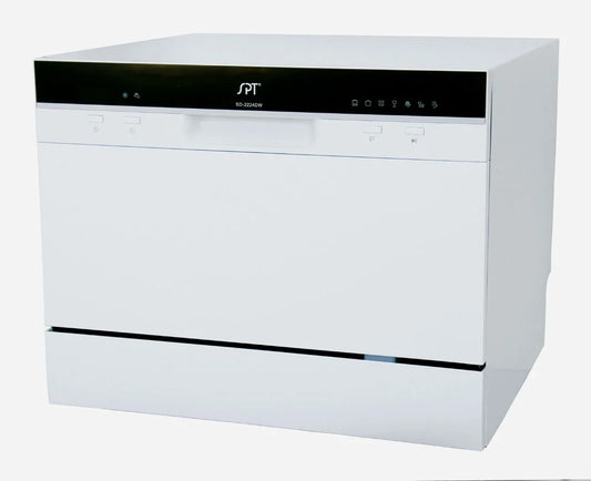 Sunpentown SD-2224DWA Energy Star Countertop Dishwasher with Delay Start & LED, White