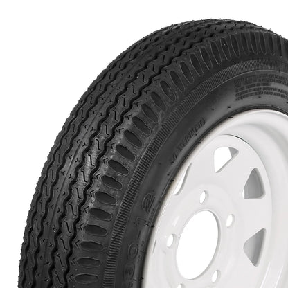 1AutoDepot 4.80-12 4.80x12 480-12 4.8-12 Trailer Tires with Rims, 5 Lug 6PR Load Range C, Set of 2