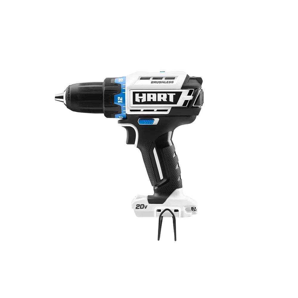HART 20 Volts 4-Tool Brushless Combo Kit, (1) 2.0Ah and (1) 4.0Ah Lithium-Ion Battery